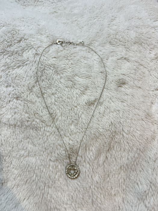 Naszyjnik serduszko serce heart cyrkonie kryształki delikatny 14