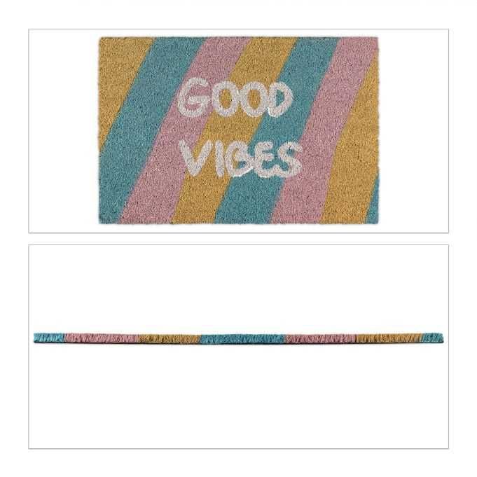 Nowa Wycieraczka Kokosowa "Good vibes" pod Drzwi Dywanik