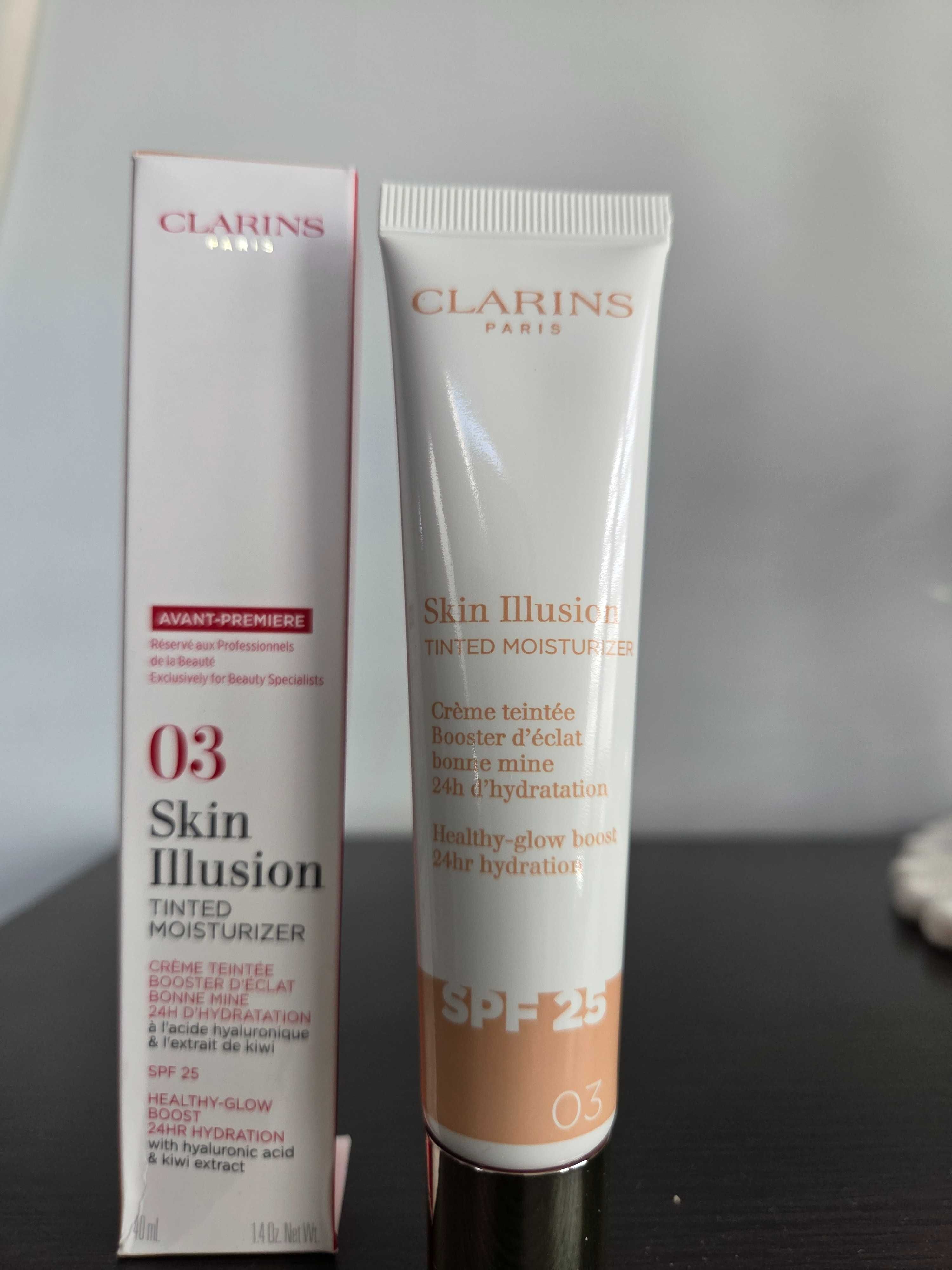 New Clarins Skin illusion tinted moisturiser krem koloryzujący 03 40ml