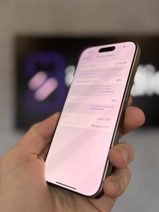 RATY 0% iPhone 16 Pro 256GB BATERIA 89% GWARANCJA 12 miesiecy!!!