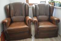 Wygodne skórzane fotele - używane