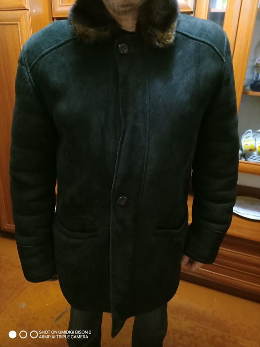 РАСПРОДАЖА!!!Дубленка натуральная мужская (замш с пропиткой) San Marko