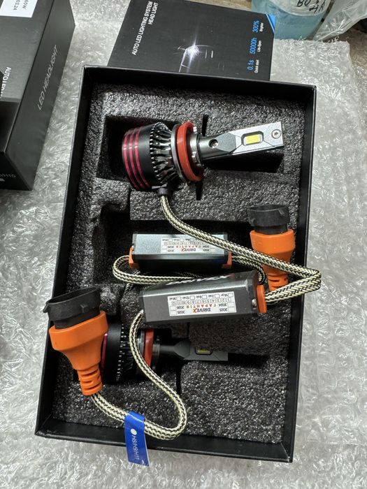 Лед led лампи комплект !!!цоколя h7, h7,h11, h8, h9 60w