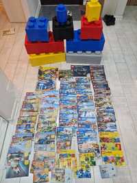 55 zestawów klocków LEGO  + Pojemniki LEGO