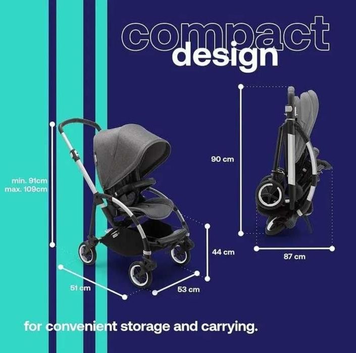 Bugaboo Bee 6 Innowacyjny Miejski Wózek Dziecięcy, Lekki i Zwrotny