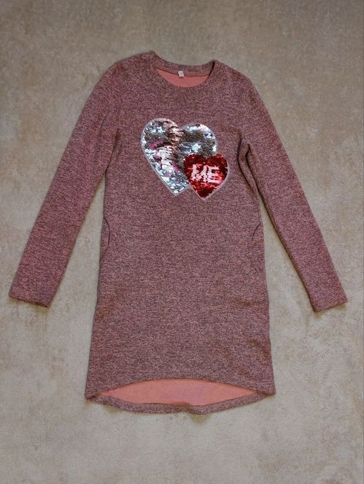 Туніка/платтячко з паєтками (рожево-бордове)