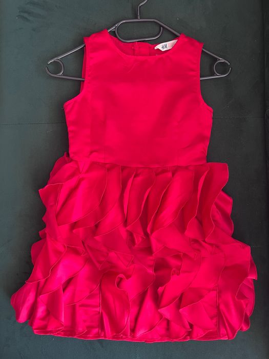Czerwona sukienka H&M 7-9 lat (128)