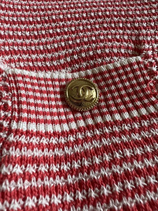 Трикотажна жіноча футболка кофта у смужку chanel