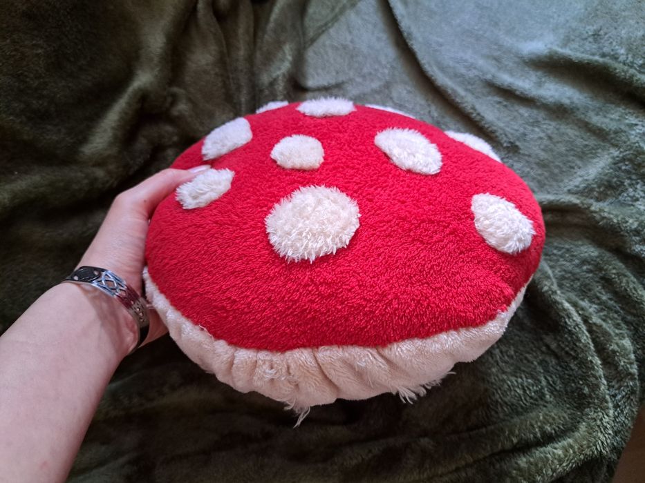 Poduszka muchomor grzyb czerwona diy