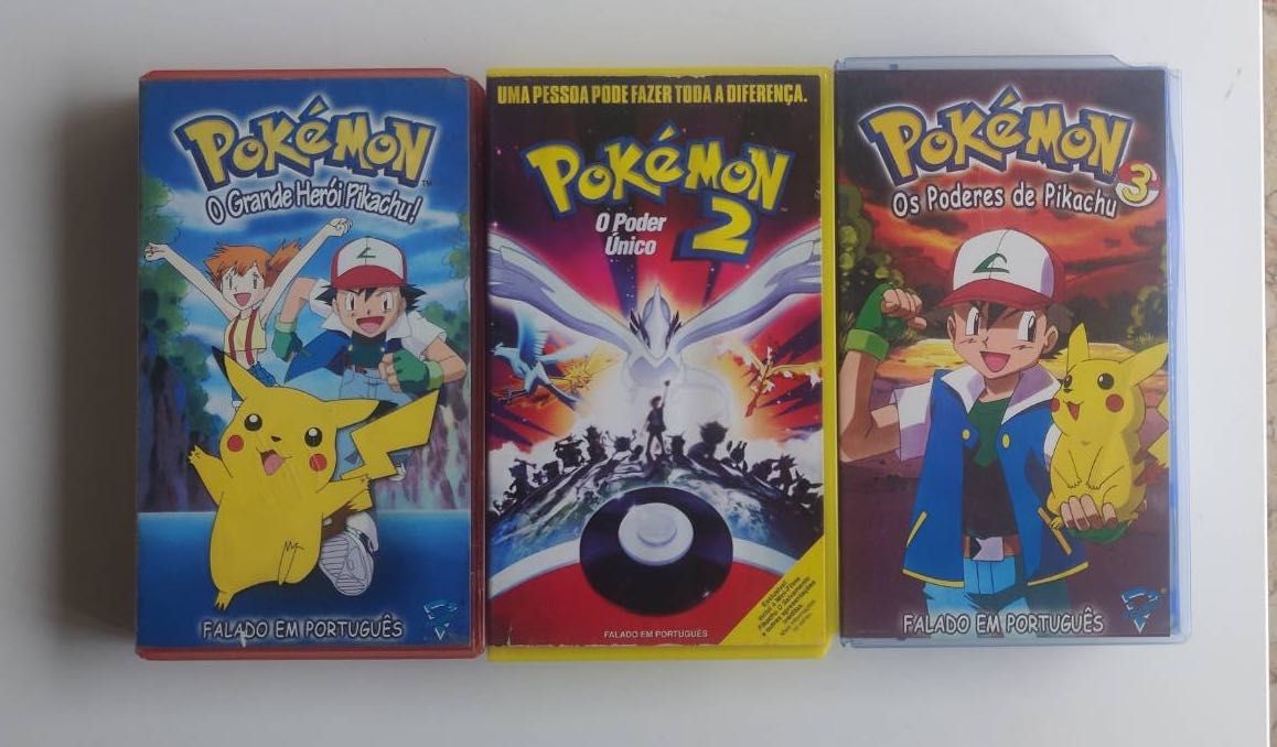 Cassetes VHS de filmes pokemon e outros (total 7 cassetes)