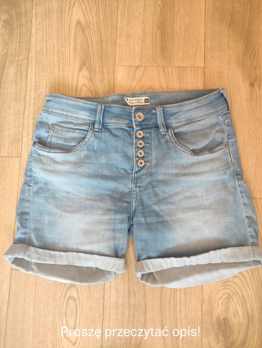 Krótkie spodenki szorty jeansowe dżinsowe jasne na lato Terranova