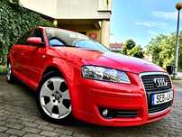 Audi A3 Sportback 1.6MPI-SLine-5D-Alu17-Clima-GFo-RELING-Fis-PDC-isofix-SerwisASO-PIĘKNA