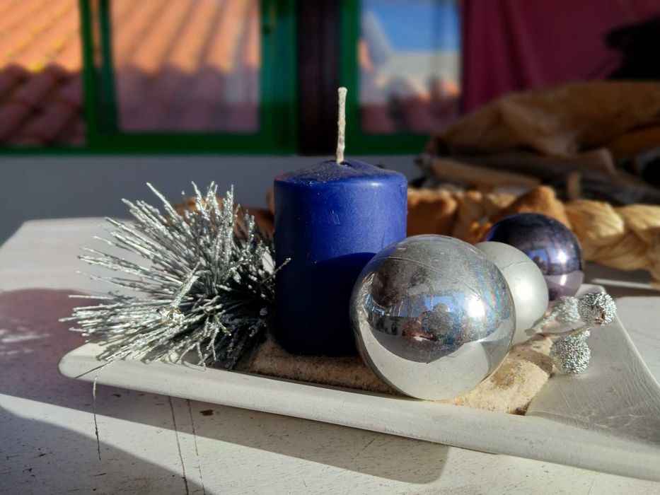 Prato de Natal com vela