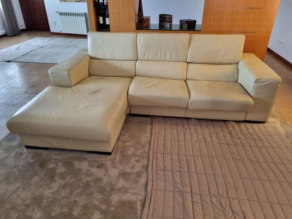 Sofá Chaise Longue Pele Selvagem