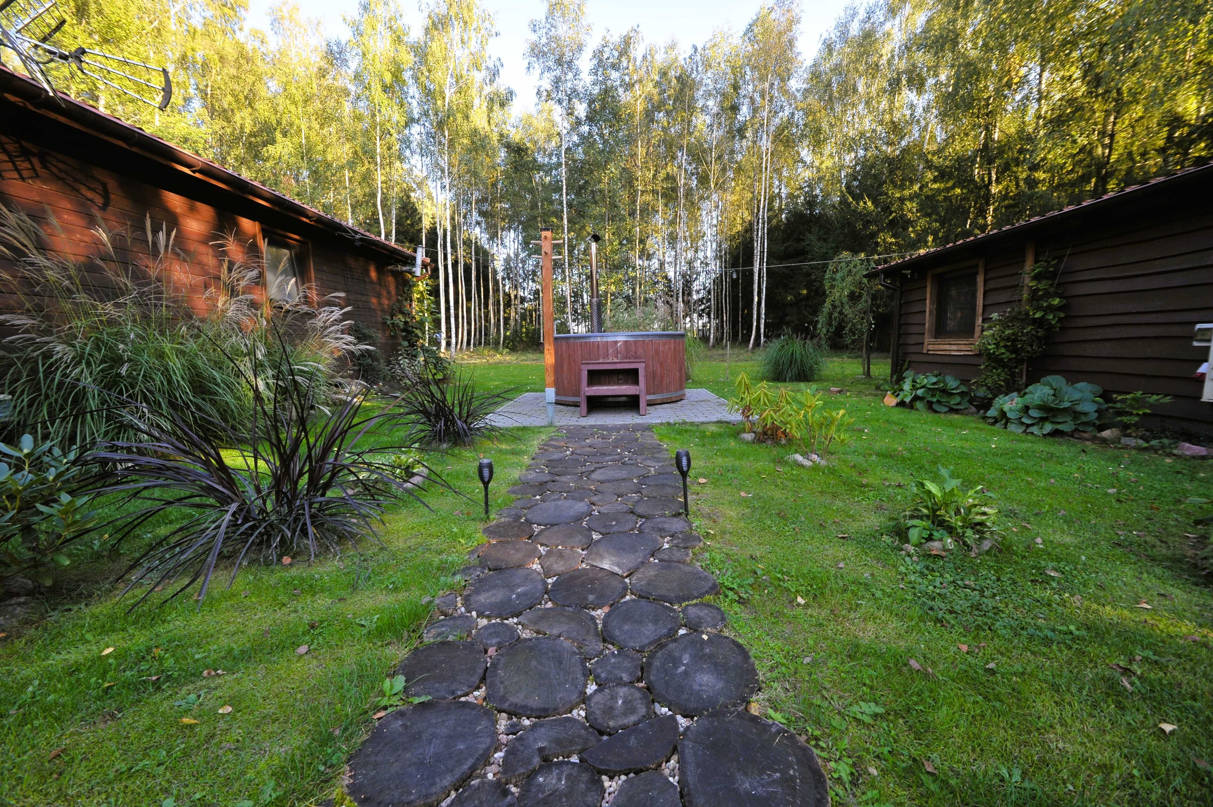 Kraina Relaksu-domki letniskowe Makowo-LINIA BRZEGOWA, POMOST, JACUZZI