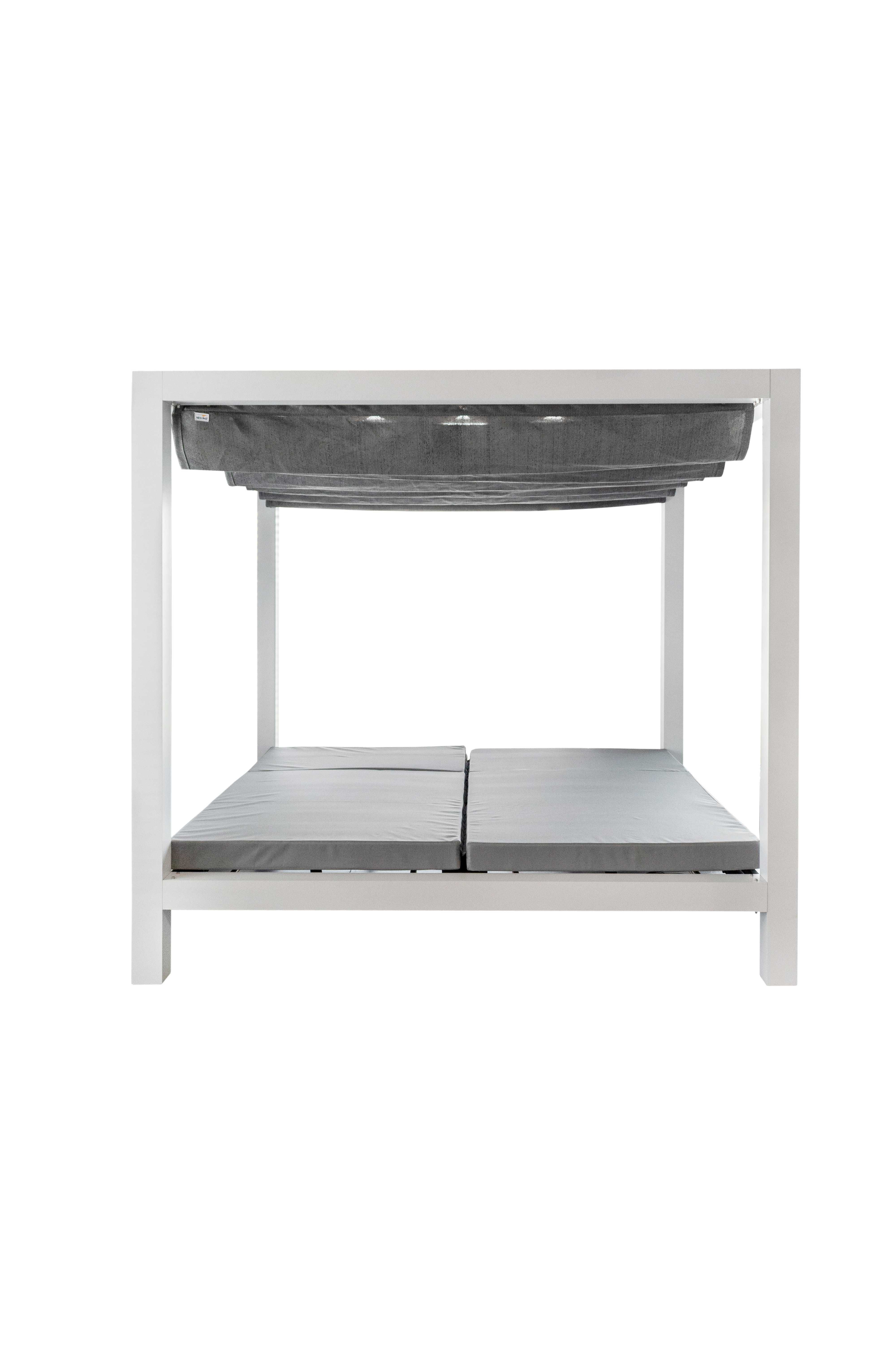 Leżak / łóżko ogrodowe z konstrukcją aluminiową