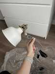 IKEA Ranarp lampka reflektor z klamrą ścienny kremowy jak nowy