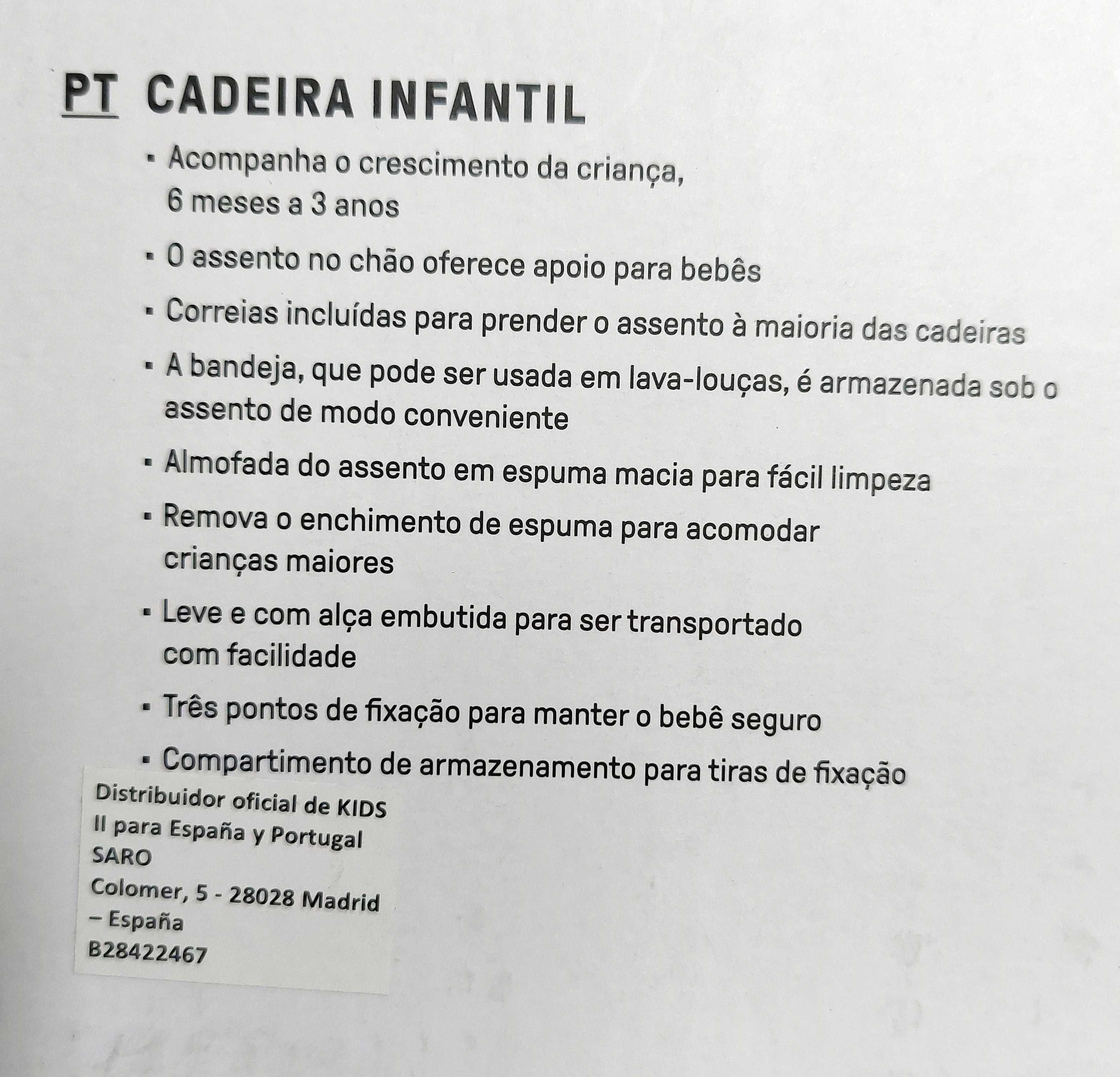 Cadeira para bebé Ingenuity (6 meses até 3 anos)
