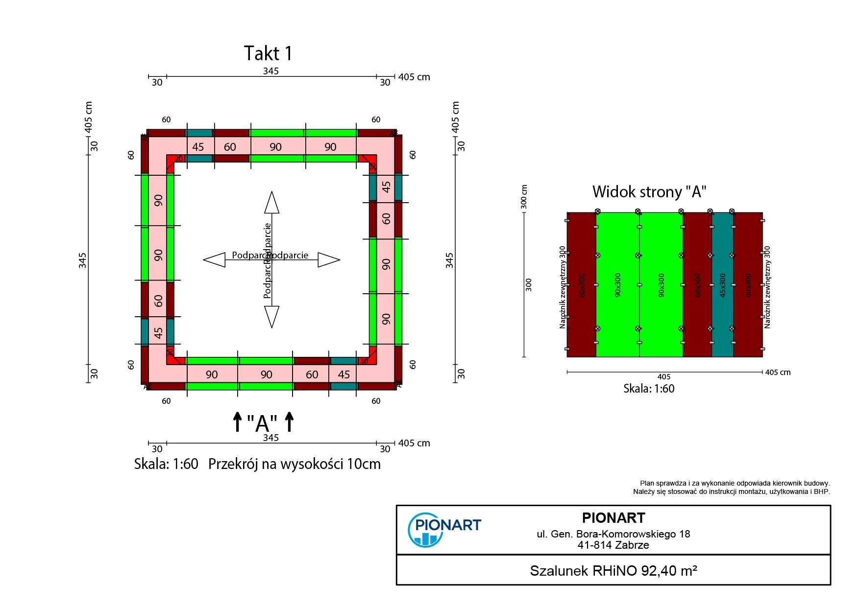 Szalunek ścienny RHiNO 92,40 m2 (kompatybilny z Rasto) - OD PRODUCENTA