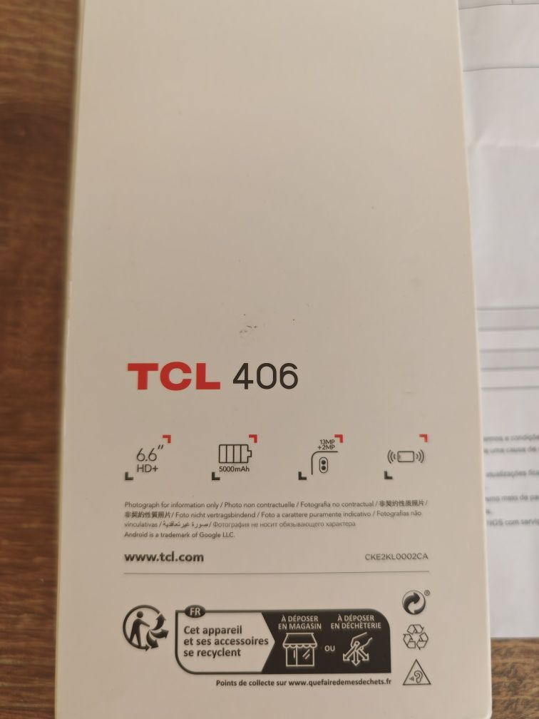TCL 406 3GB/32GB Preto Dual Sim Selado(Nunca Usado), C/GarantiaAceito