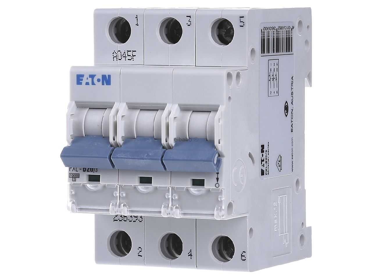 Wyłącznik nadprądowy 3-biegunowy EATON PXL-B20/3 10kA 236393