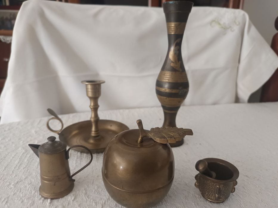 Lote de peças em cobre