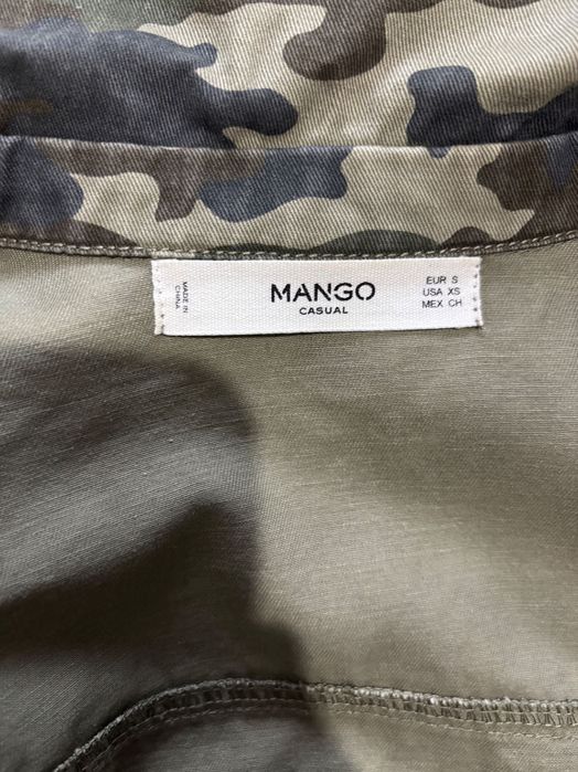Parka/parca padrão militar camuflado Mango
