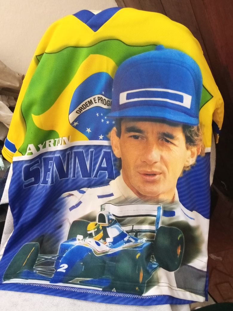 Super oferta,camisetas do super campeão Airton Senna. S M L e XL, nova