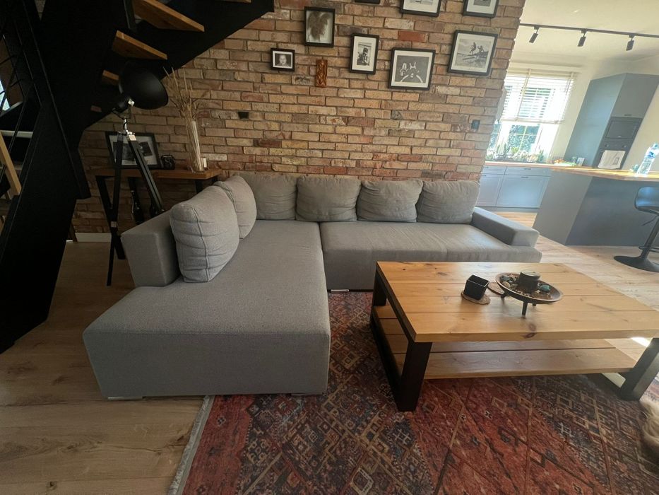 Narożnik szary z funkcją spania