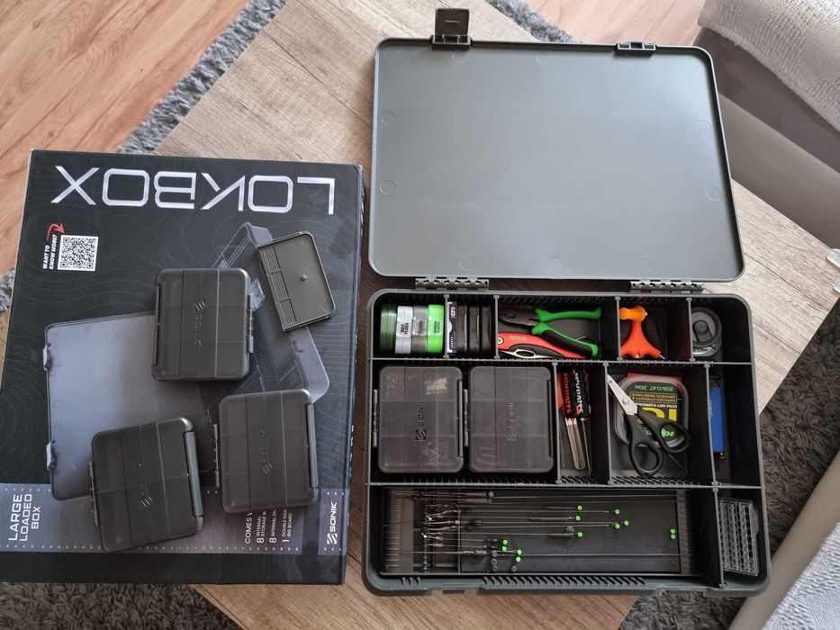 Organizer wędkarski SONIK LOCKBOX LARGE KORDA FOX AVID + Zestaw