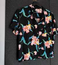 Krótka koszula Levis wiskozowa w kwiaty wzorzysta wakacyjna crop top