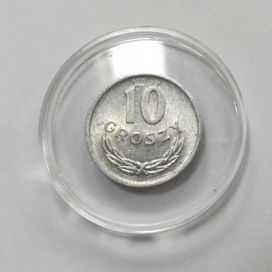 Moneta 10 gr z 1968 r, stan doskonały
