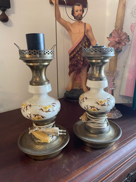 Candeeiros de mesa cabeceira vintage