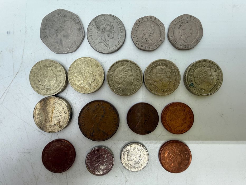 Zestaw monet angielskich