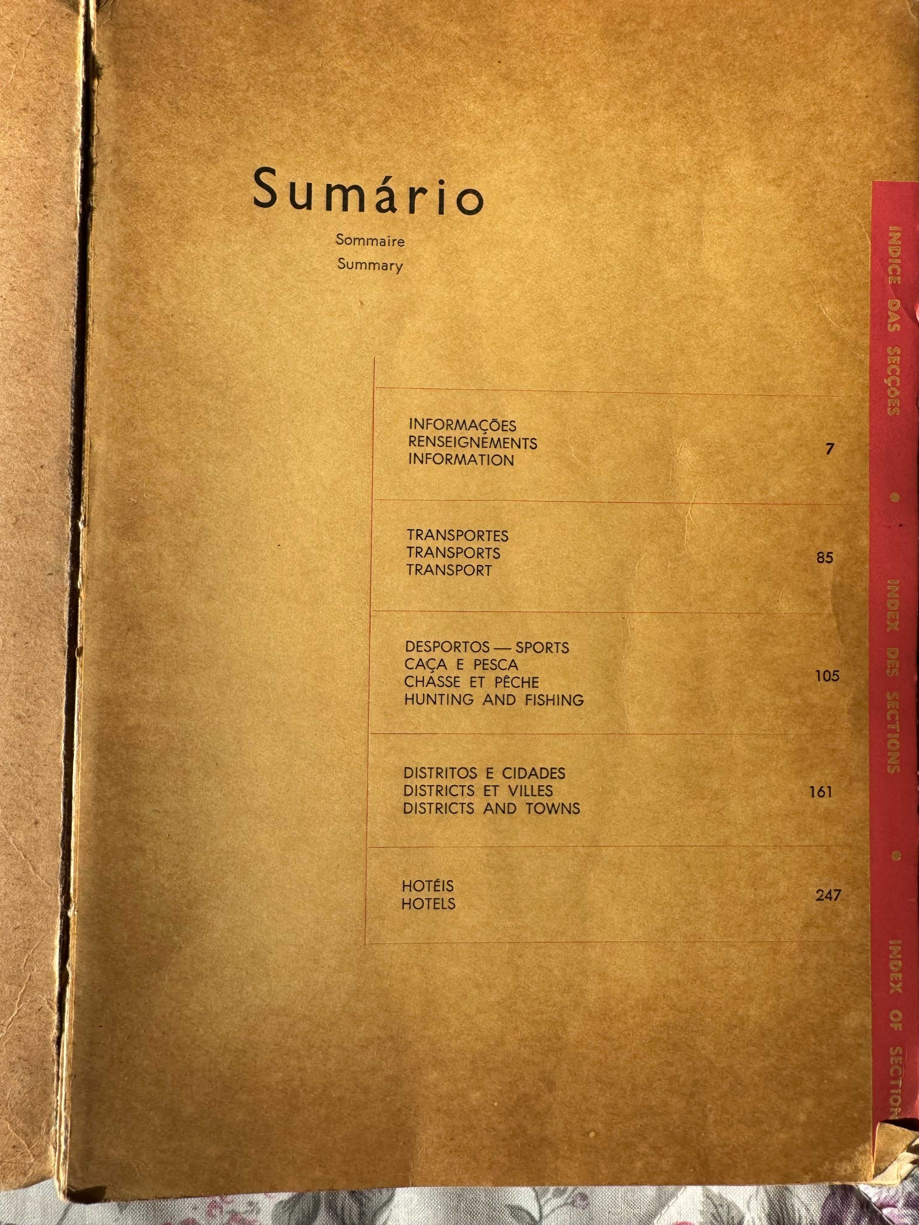 Livro "Anuario Turistico de Angola" de 1966/1967