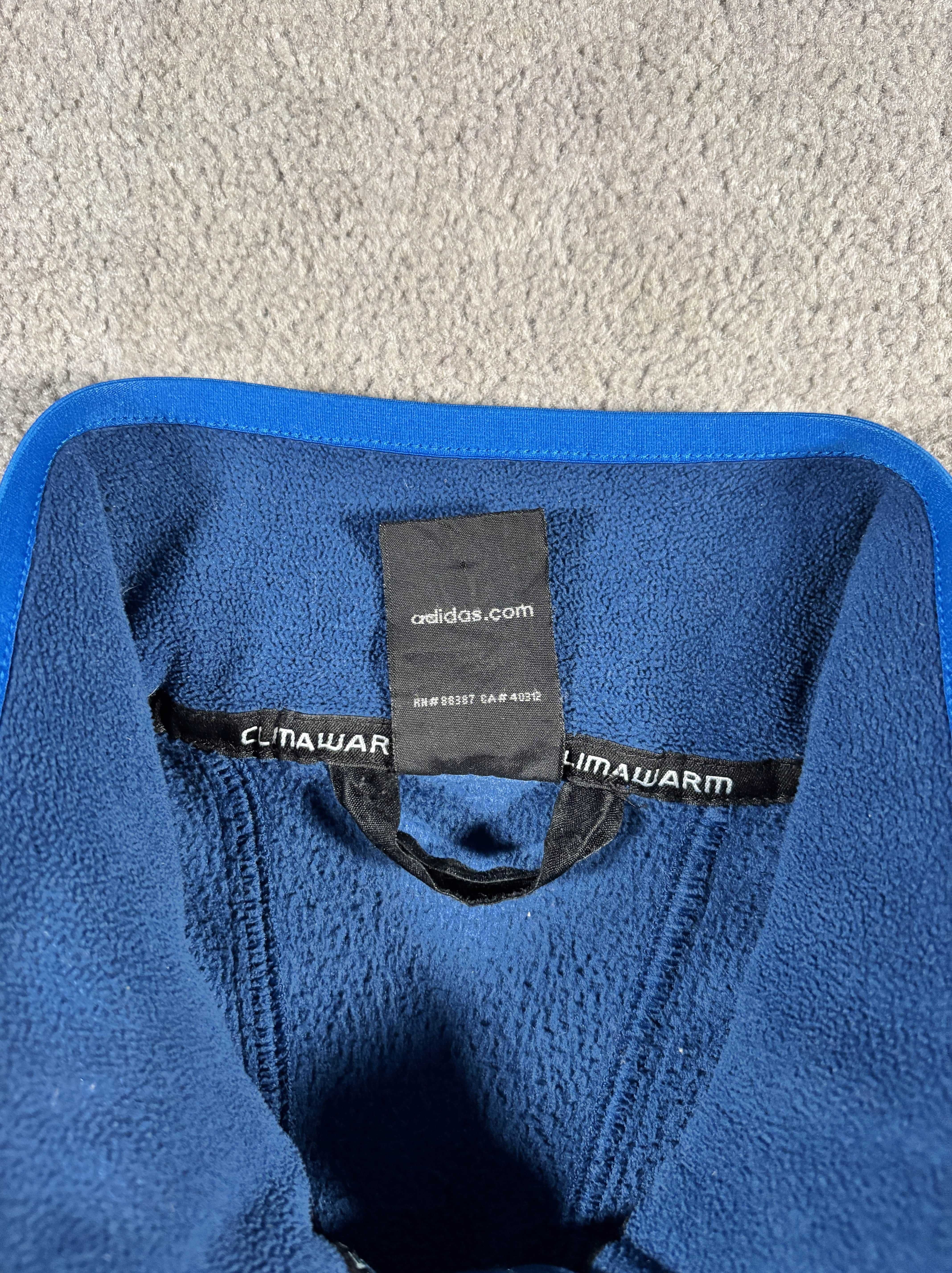 Polar Adidas L Granatowy Vintage Climacool Ciepły Rozpinany