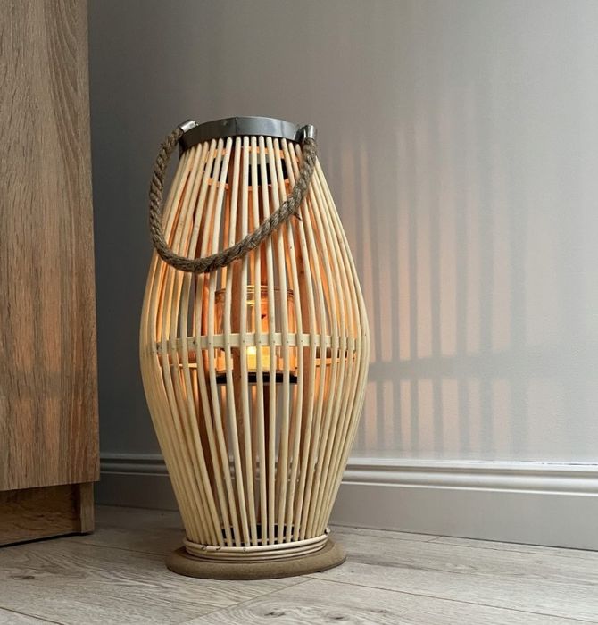 Lampion bambusowy wysoki duży dekoracja nowy