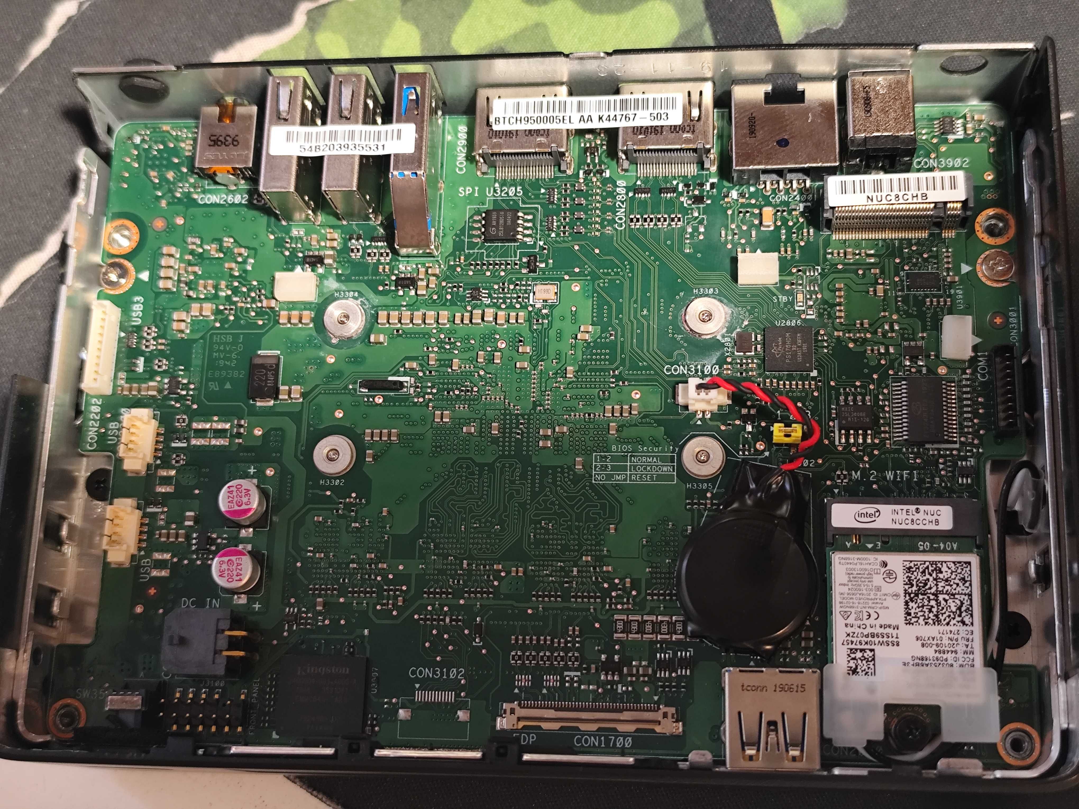 Intel NUC8CCHK cel N3350/4ram/64gb eMMC/NVMe slot/ac wifi+bt eDP, Com