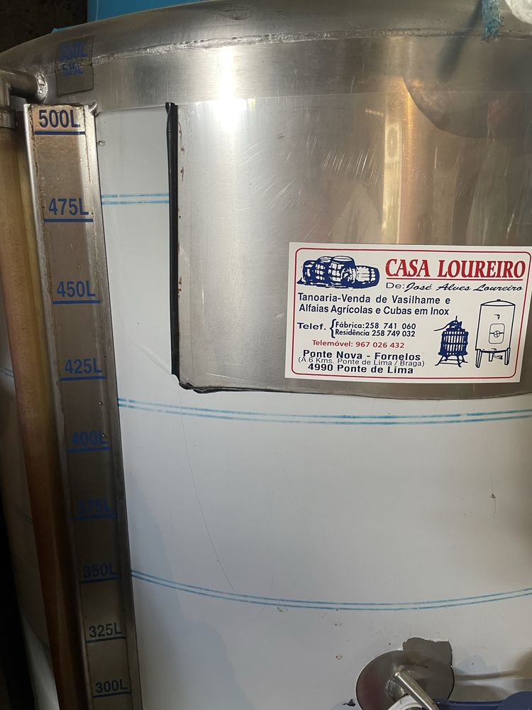 Cuba em Inox 550l