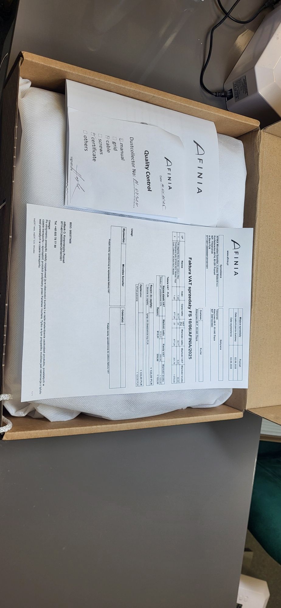 pochłaniacz pyłu marki Afini, model NDC Mobile