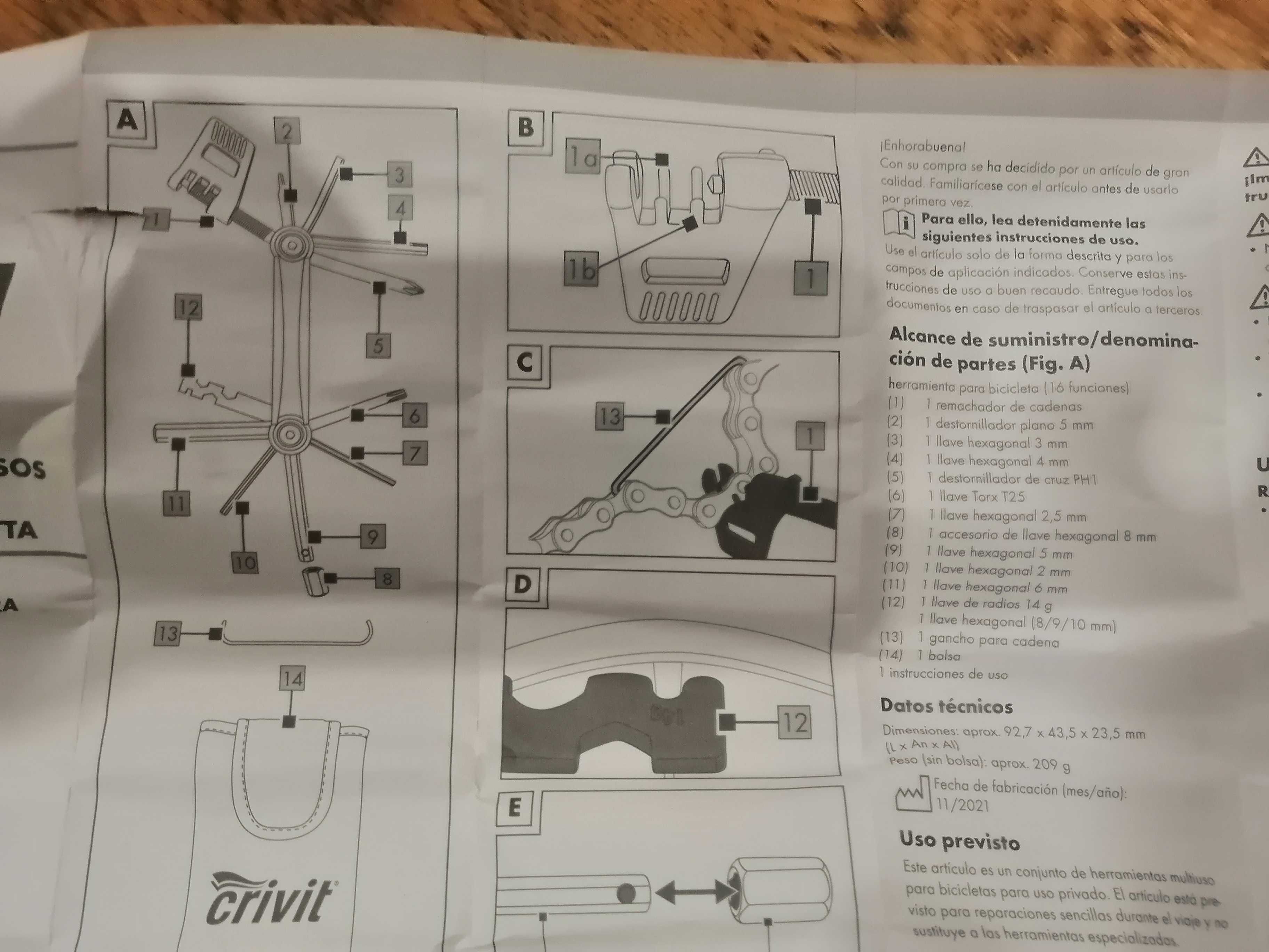 Ferramentas multiusos - Bicicleta