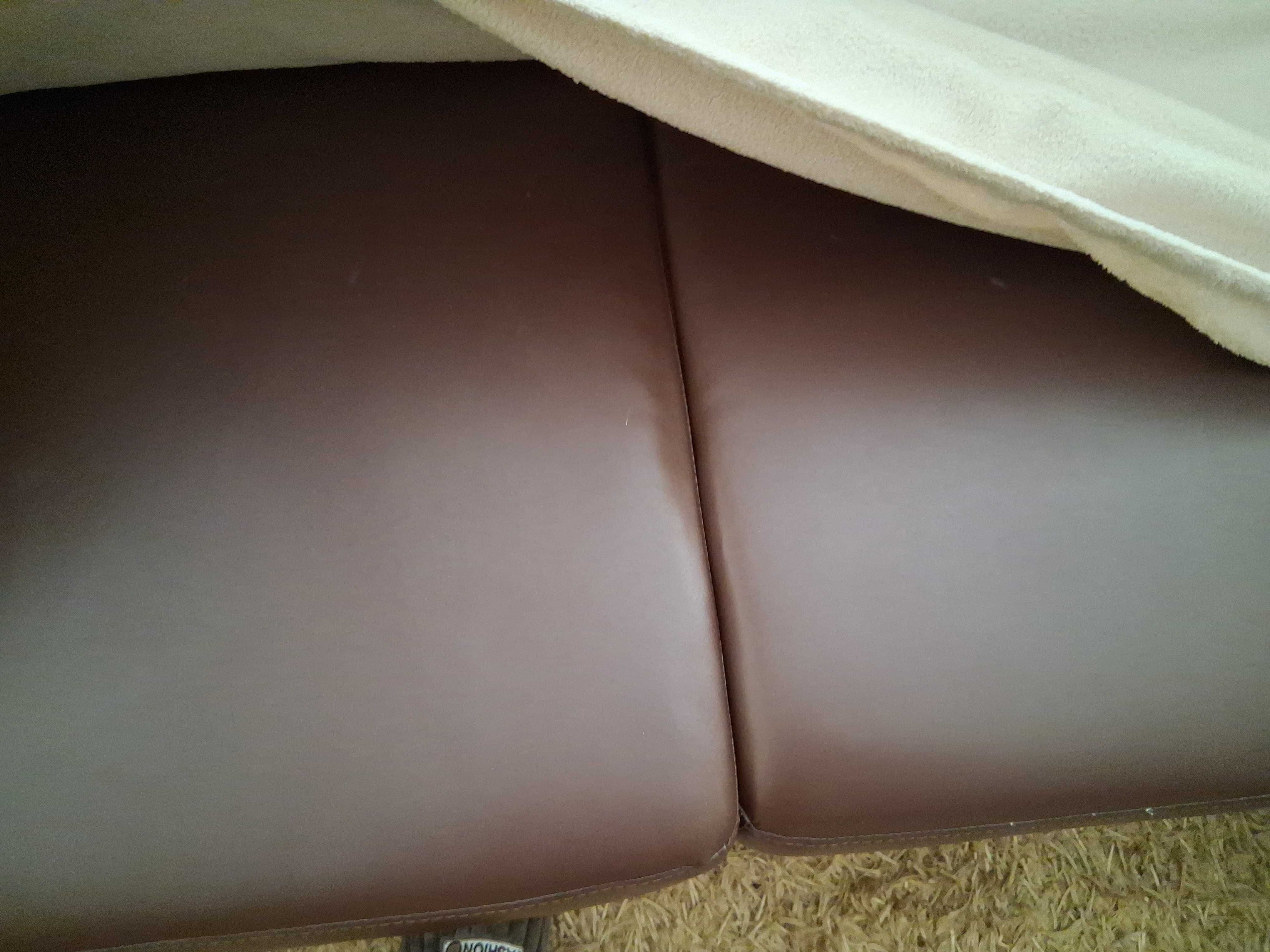 Sofá chaise longue castanho e vege