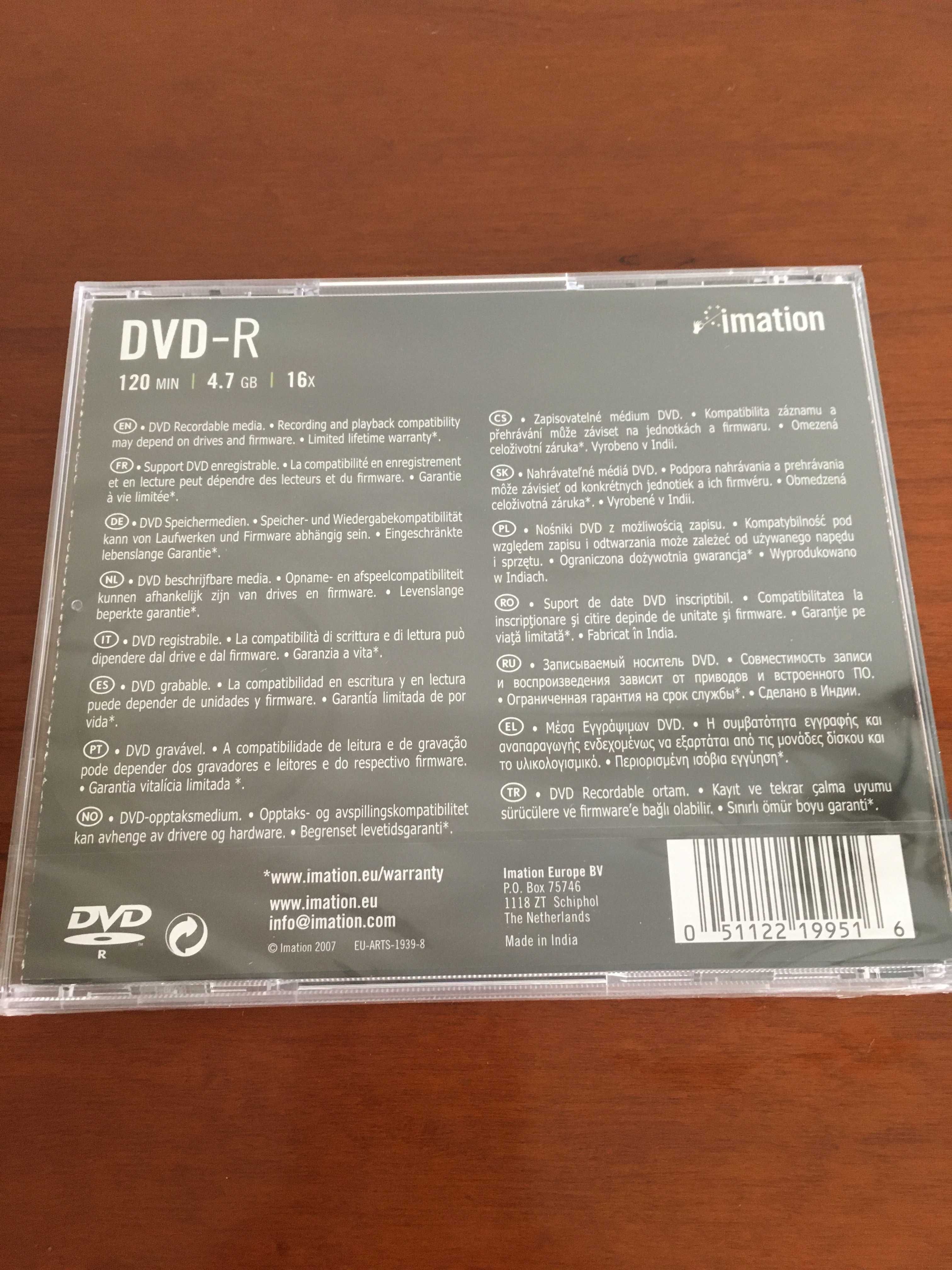 DVDs virgens selados