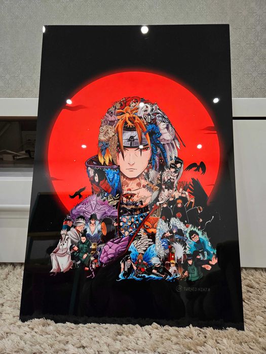 Картина на металі із аніме Наруто, Naruto Итачи Учиха 40х60 см