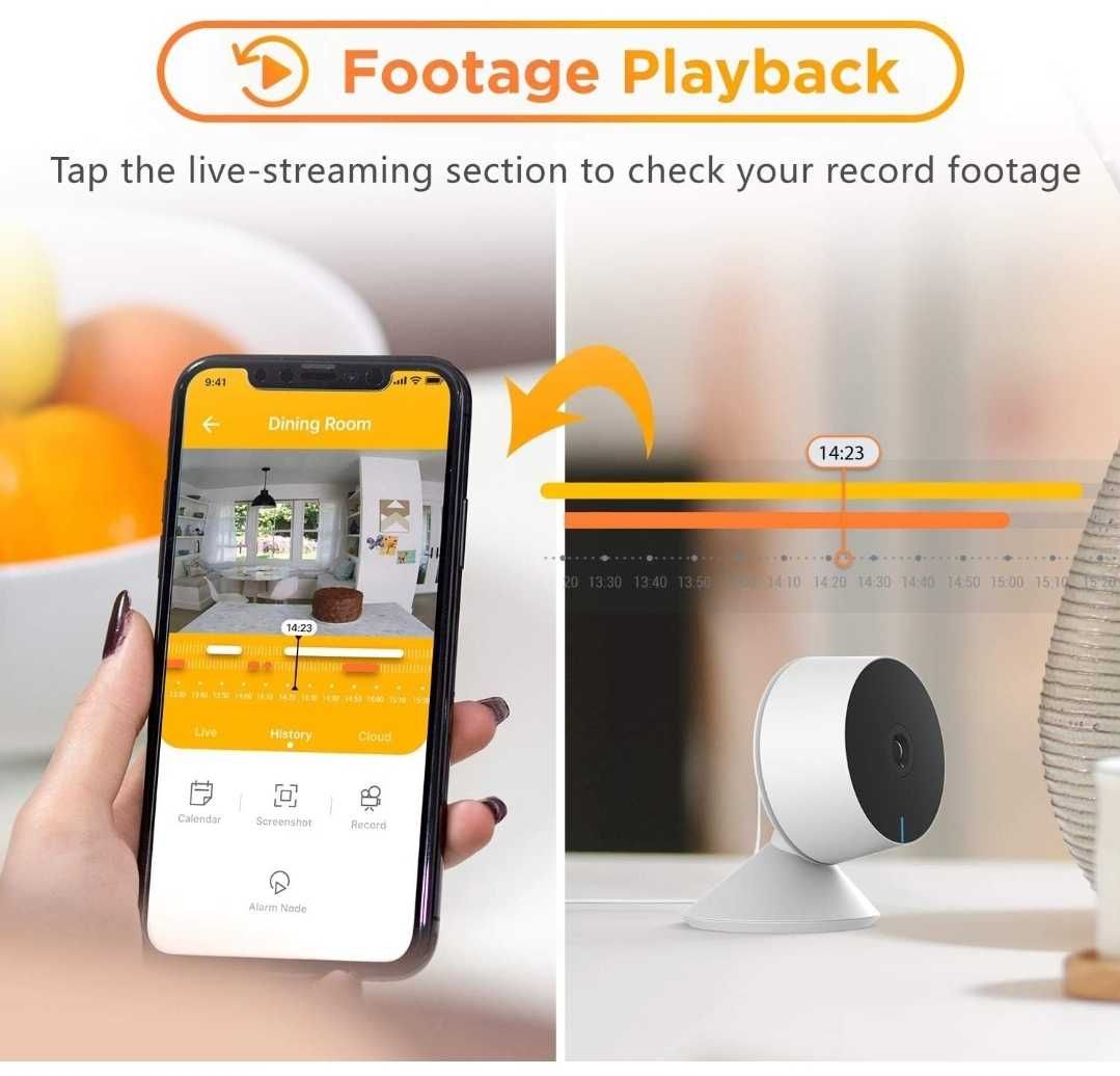 Inteligentna wewnętrzna kamera Wi-Fi laxihub M1 Full HD  zestaw 2 szt.
