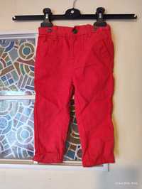 80 cm Pepco spodnie wizytowe eleganckie czerwone bawełna