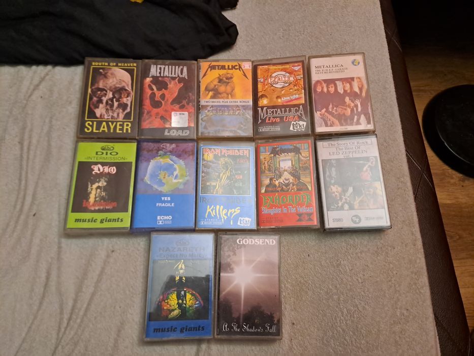 Zestaw kaset MC Slayer Iron Maiden Metallica itd