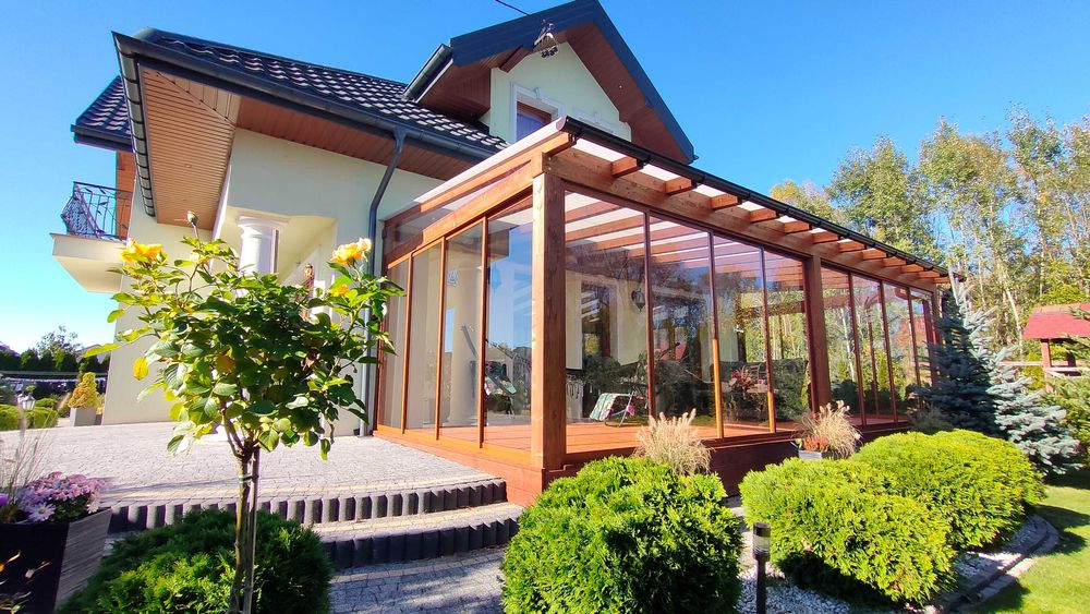 Zabudowa tarasu zadaszenie taras drewniany pergola