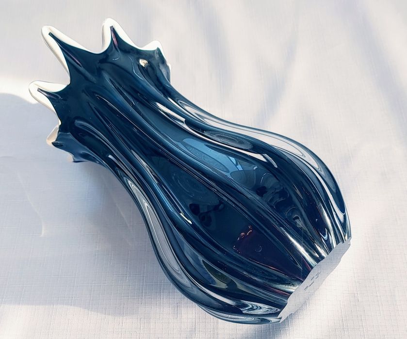 Wazon szklany Bohemia Sygnowany Czechosłowacja vintage czasy prl