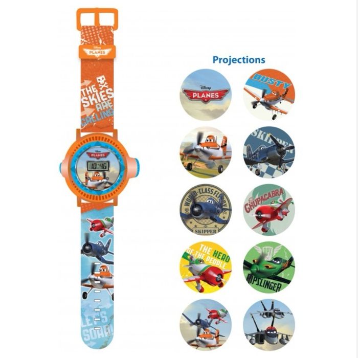 Годинник дитячий Літачки Дісней з проектором на 10 зображень (5 функці